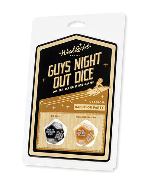 Wood Rocket Guys Night Out Do or Dare Dice Game - Black - LUST Depot