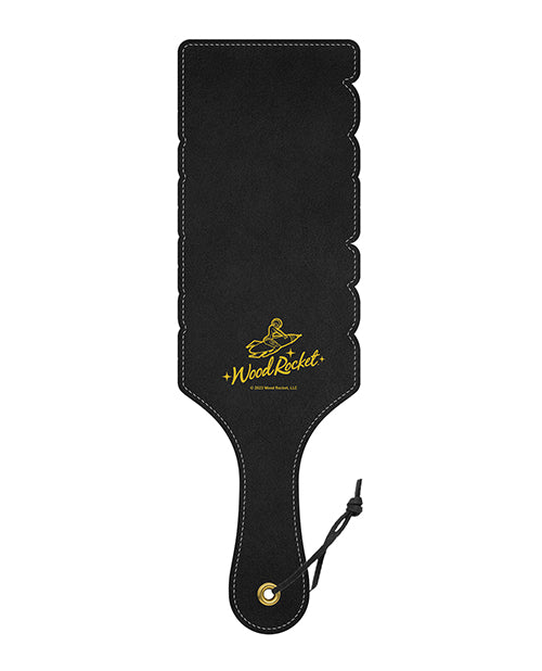 Wood Rocket Fuck You Paddle - Black/gold - LUST Depot