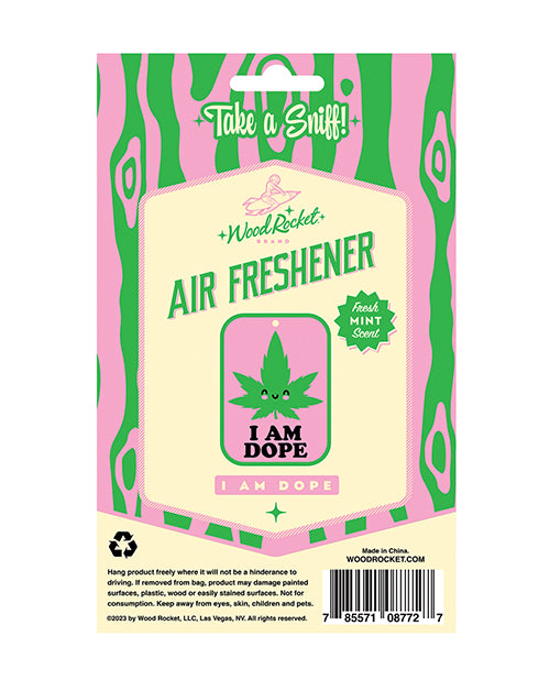 Wood Rocket I am Dope Air Freshener - Mint - LUST Depot