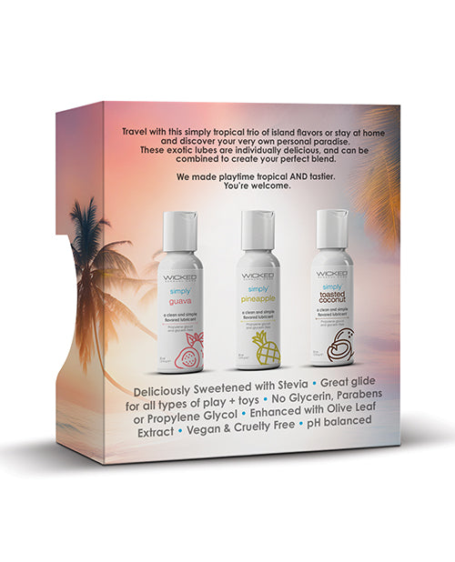 Wicked Sensual Care Tropical Trio Travel Size Flavored Lubes - 1 oz Bottles - LUST Depot