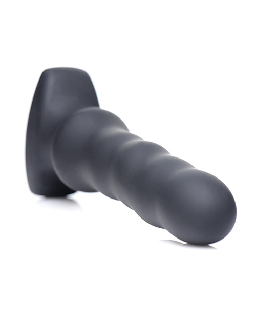 Thunderplugs Silicone Vibrating & Squirming Plug W/remote - Black - LUST Depot