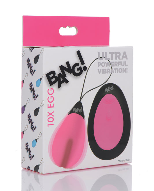 Bang! 10X Silicone Vibrating Egg - Pink