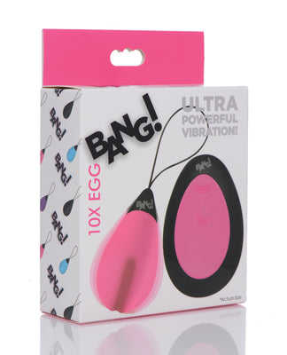 Bang! 10X Silicone Vibrating Egg - Pink