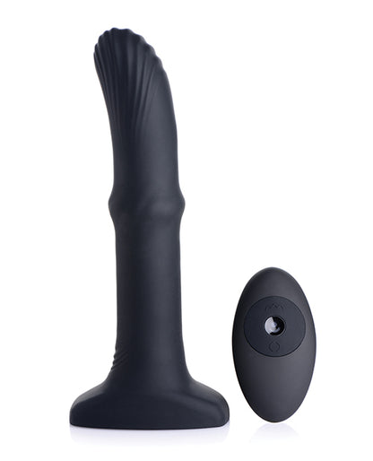 Thunderplugs Sliding Shaft Silicone Vibrator W/remote - Black - LUST Depot