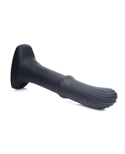 Thunderplugs Sliding Shaft Silicone Vibrator W/remote - Black - LUST Depot