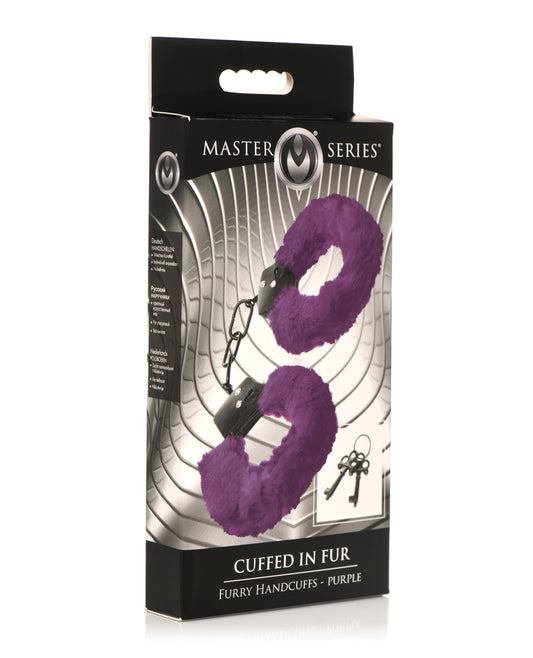 Master Series Cuffed in Furry Handcuffs - Purple