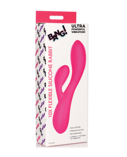 Bang! 10X Flexible Silicone Rabbit - Pink