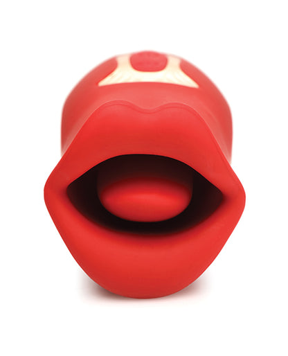 Shegasm Lickgasm Kiss + Tell Silicone Kissing & Vibrating Clitoral Stimulator - Red - LUST Depot