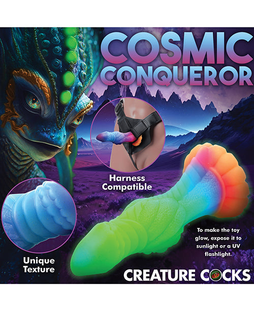 Creature Cocks Galactic Cock Alien Creature Silicone Dildo - Glow In The Dark