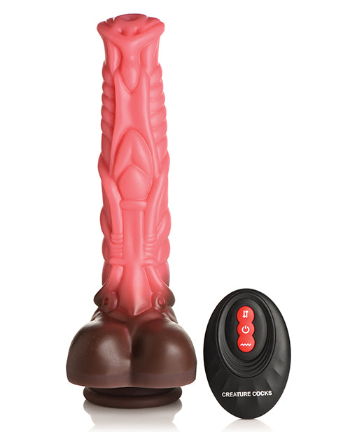 Creature Cocks Deluxe Centaur Thrusting & Vibrating Silicone Dildo w/Remote Control - Peach/Brown - LUST Depot