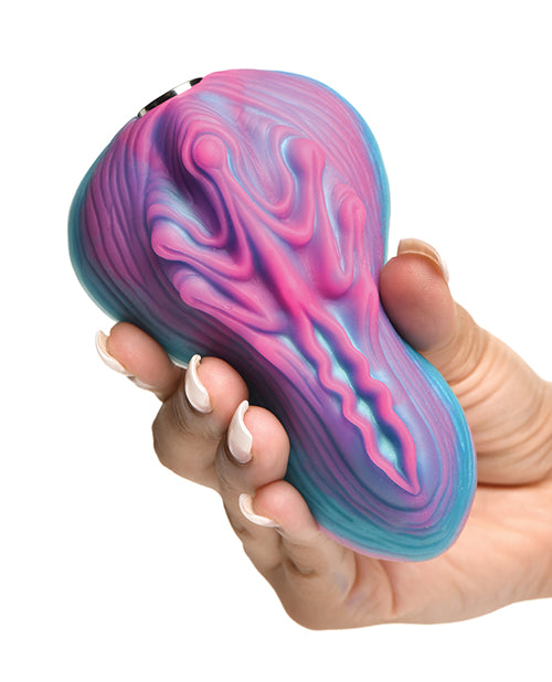 NO ETA Creature Cocks Vulvaron Vibrating Silicone Grinder w/Remote Control - Pink/Teal/Purple