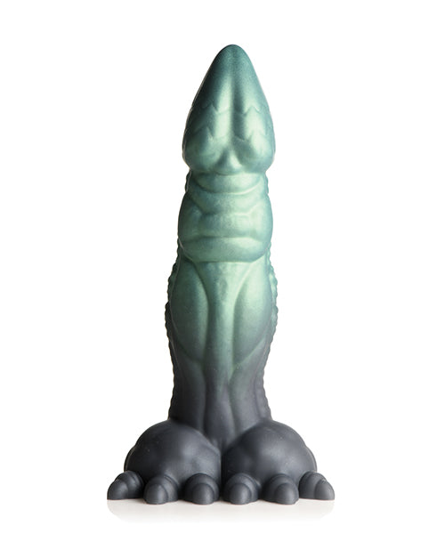 Creature Cocks Dickosaur Dinosaur Silicone Dildo - Black/Teal - LUST Depot