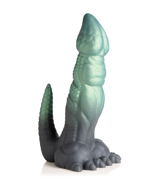 Creature Cocks Dickosaur Dinosaur Silicone Dildo - Black/Teal - LUST Depot