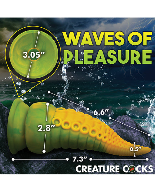 Creature Cocks Monstropus 2.0 Vibrating Tentacle Silicone Dildo - Yellow/Green - LUST Depot