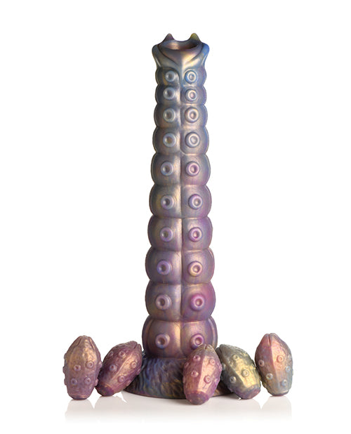 Creature Cocks Deep Invader Tentacle Ovipositor Silicone Dildo w/Eggs - Multi Color - LUST Depot