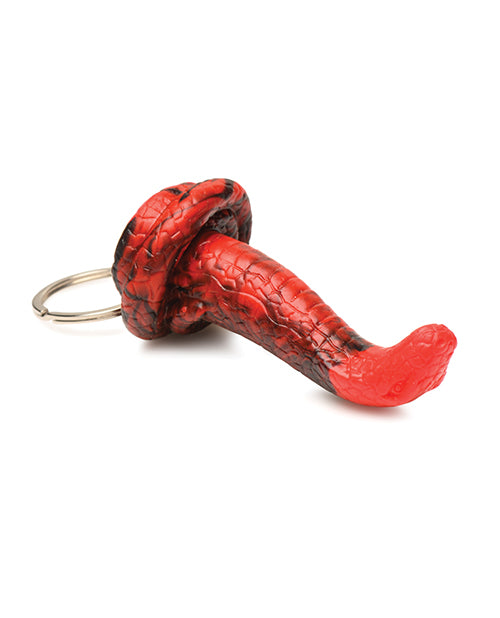 Creature Cocks King Cobra Silicone Key Chain - Black/Red - LUST Depot