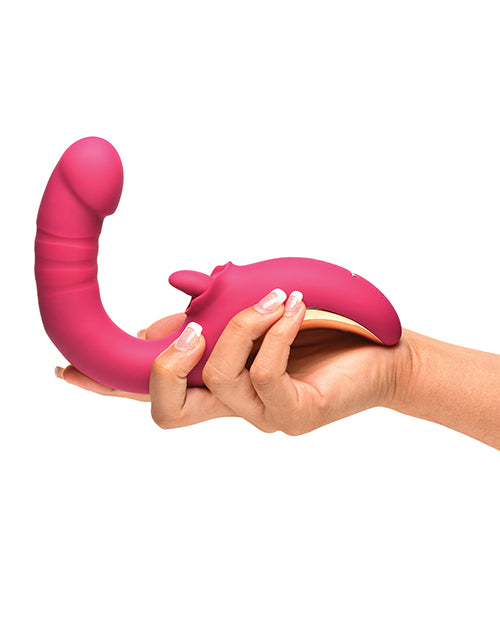 Lickgasm Tease & Please Thrusting & Licking Vibrator - Pink - LUST Depot