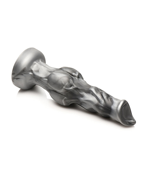 Creature Cocks Night Prowler Silicone Dildo - Large Black/Silver - LUST Depot