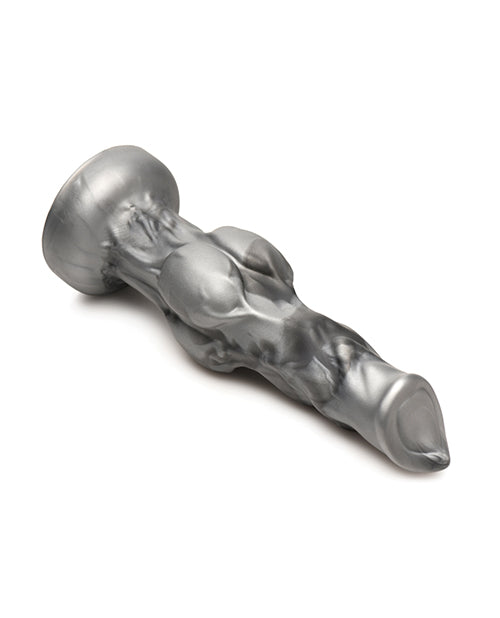 Creature Cocks Night Prowler Silicone Dildo - Medium Black/Silver - LUST Depot