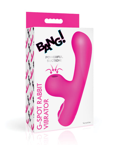 Bang! 10X G-Spot Rabbit Vibrator w/Suction - Pink