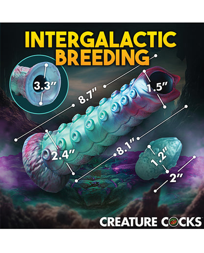 Creature Cocks Galactic Breeder Ovipositor Silicone Dildo w/Eggs - Multi Color