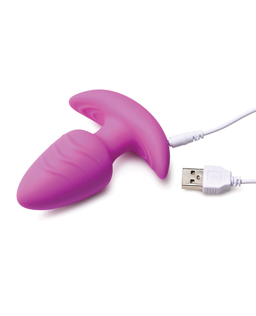 Bang! Rotating & Vibrating Tapered Butt Plug w/Remote - Purple - LUST Depot