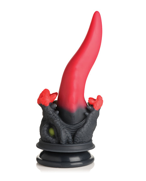 Creature Cocks Dragon Roar Silicone Dildo - Red/Black - LUST Depot