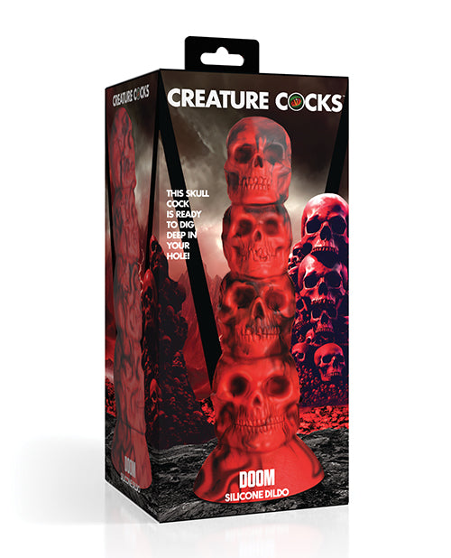 Creature Cocks Doom Silicone Dildo - Red/Black - LUST Depot