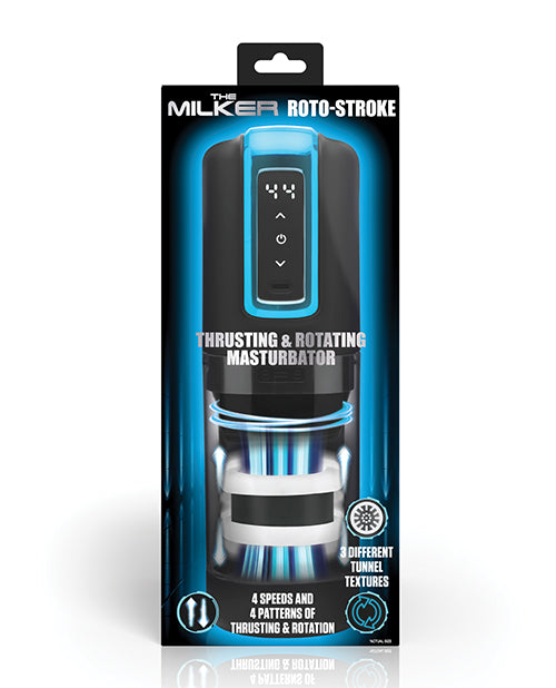 The Milker Roto-Stroke Thrusting & Rotating Masturbator - Black - LUST Depot