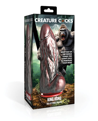 Creature Cocks King Kong Silicone Dildo - Red/Gray