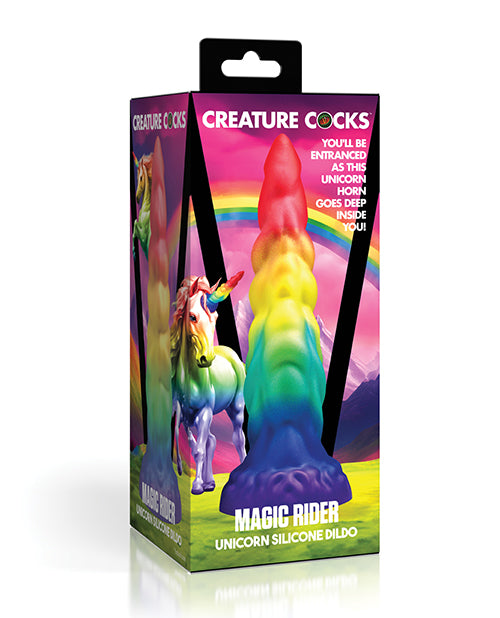 Creature Cocks Magic Rider Unicorn Silicone Dildo - Rainbow