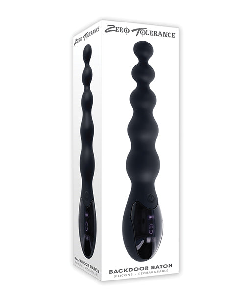 Zero Tolerance Backdoor Baton Beaded Anal Vibrator - Black