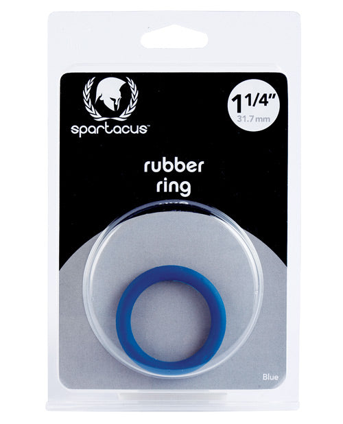 Spartacus 1.25" Rubber Cock Ring -  Blue - LUST Depot