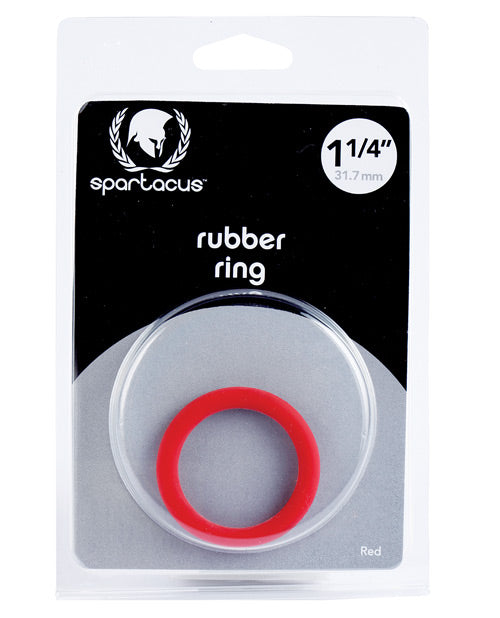 Spartacus 1.25" Rubber Cock Ring - Red - LUST Depot