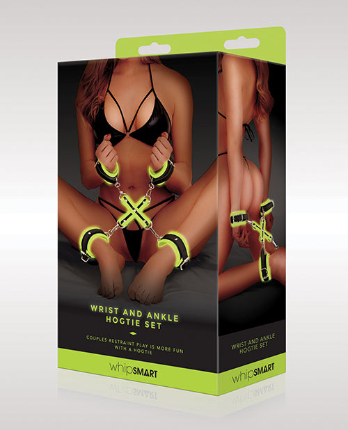 Whip Smart Glow In The Dark Wrist & Ankle Hogtie Set - LUST Depot