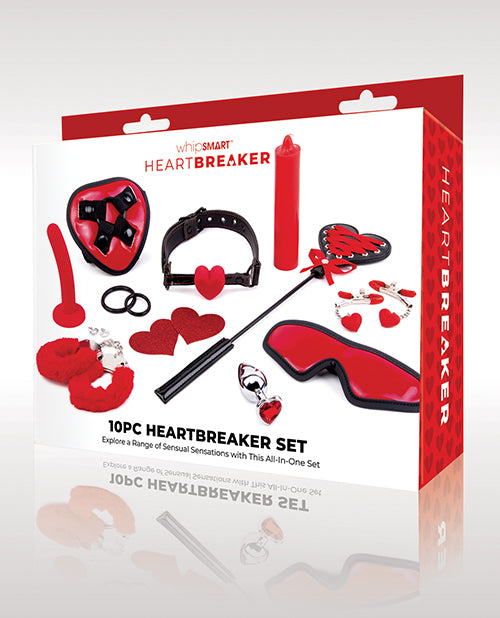 Whipsmart Heartbreaker 10 Pc Set - Black/red - LUST Depot