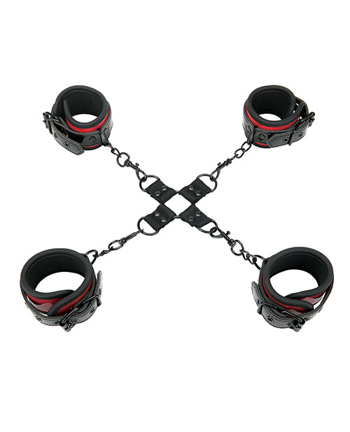 Whipsmart Heartbreaker Deluxe Hogtie - Black/red - LUST Depot