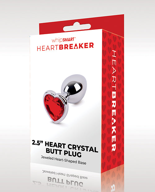 Whipsmart Heartbreaker 2.5" Heart Crystal Butt Plug - Red - LUST Depot