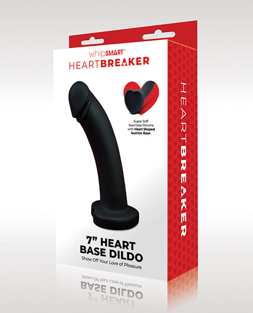 Whipsmart Heartbreaker 7" Heart Based Dildo - Black/red - LUST Depot