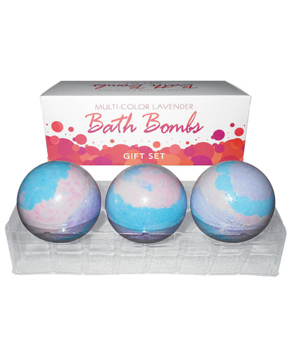 Multi Color Bath Bombs - Lavender Pack Of 3 - LUST Depot