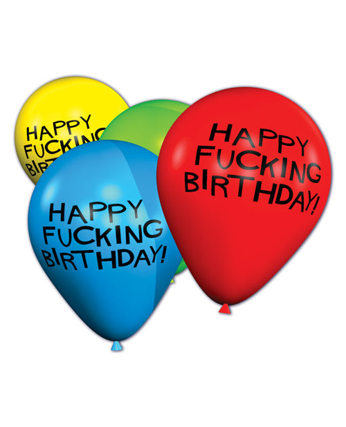 11" Happy Fucking Birthday Balloons - Bag Of 8 - LUST Depot