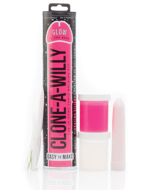 Clone-a-willy Kit Vibrating Glow In The Dark - Hot Pink - LUST Depot