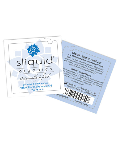 Sliquid Organics Natural Intimate Lubricant - .17 Oz Pillow - LUST Depot