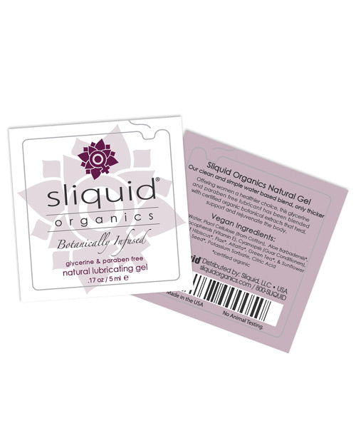 Sliquid Organics Natural Lubricating Gel - .17 Oz Pillow - LUST Depot