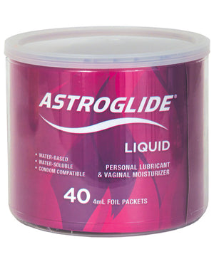 Astroglide Lubricant - 4 Ml Foil Pack Bowl Of 40