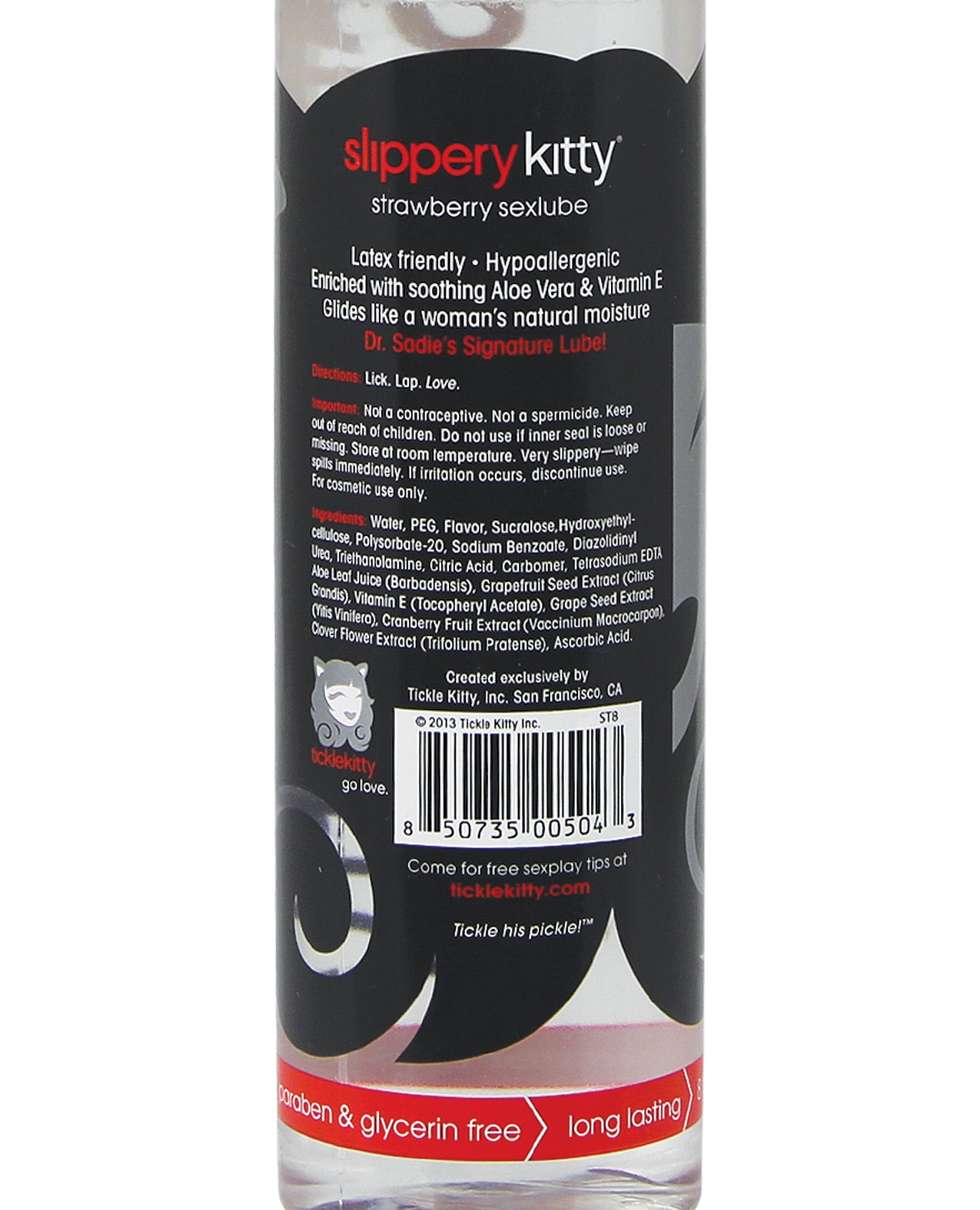 Dr. Sadies Signature Slippery Kitty - 8 Oz Strawberry - LUST Depot