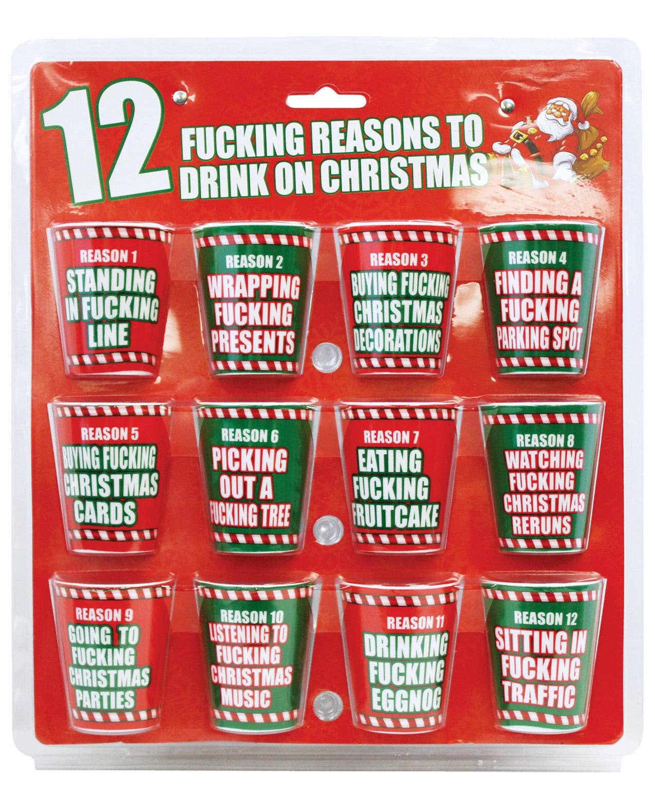 12 Fucking Reasons To Drink On Christmas - Pack Of 12 - LUST Depot