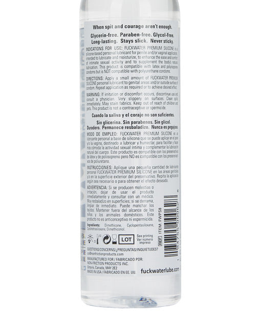 Fuck Water Clear H2o - 8 Oz Bottle - LUST Depot