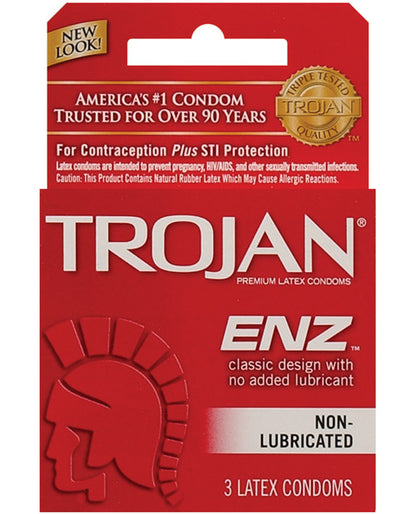 Trojan Enz Non-lubricated - Box Of 3 - LUST Depot