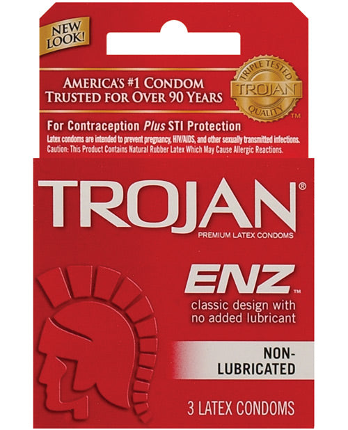 Trojan Enz Non-lubricated - Box Of 3 - LUST Depot